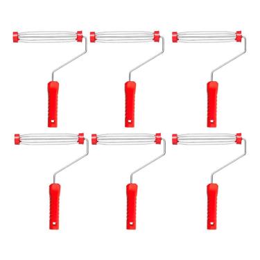 Imagem de Kit 6 Suporte Garfo Sem Rosca Rolo Pintura 23cm - Atlas