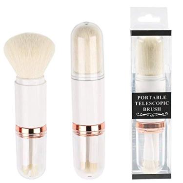 Imagem de Conjunto de pincéis de maquiagem retráteis 4 em 1, pincel de borrão de base, pincel de lábios para cosméticos, pincel de maquiagem multifuncional para viagens e uso doméstico