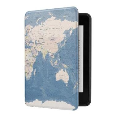 Imagem de Capa Kindle Paperwhite 11ª Geração 2021 - WB Ultra leve Silicone Flexível e Sensor Magnético - Mapa Mundi (Não Compatível com Kindle 11ª Geração ou Kindle Paperwhite 10ª Geração)