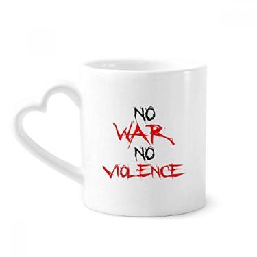 Imagem de Caneca No War No Violence Love Peace World Caneca de café cerâmica copo de coração de vidro