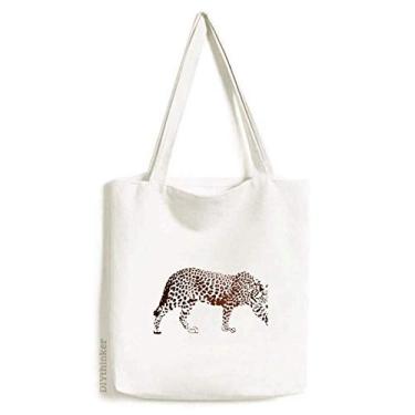 Imagem de Cheetah Brown Animal Art Deco Gift Fashion Tote Canvas Bag Shopping Satchel Casual Bolsa