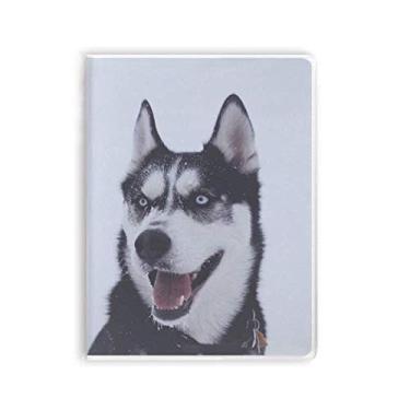 Imagem de Caderno de fotos Big Dog Snow Husky capa de goma Diário capa macia