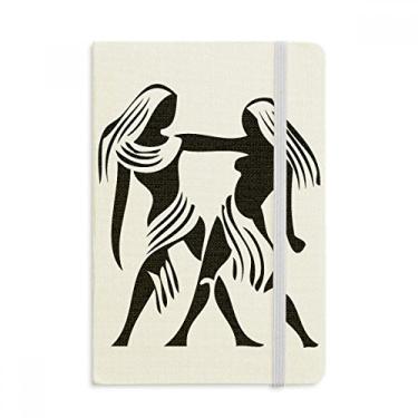 Imagem de Caderno oficial do signo do zodíaco Gêmeos da Constellation com capa dura de tecido