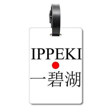 Imagem de Ippeki nome da cidade japonesa bandeira do sol vermelha bolsa etiqueta bagagem cartão pendurado Scutcheon etiqueta