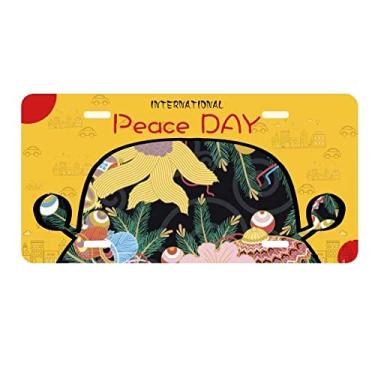 Imagem de DIYthinker Pintura de cultura japonesa folha flor placa de licença etiqueta decoração de carro dia da paz