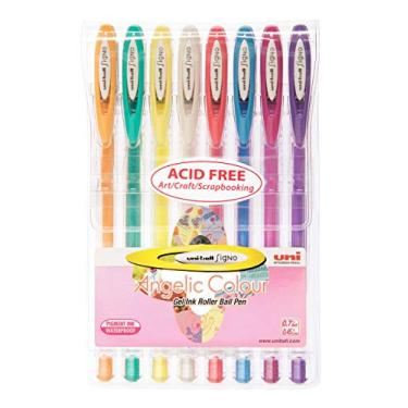 Imagem de Caneta Gel SIGNO Angelic Color UM-120AC, Uni-Ball, Estojo c/8 unidades sortidas