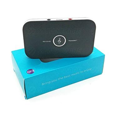 Imagem de Transmissor e Receptor Bluetooth 4.1 de Áudio Estéreo Sem Fio entre Diversos Dispositivos Blu02 Adaptador 2 em 1 Compacto Preto