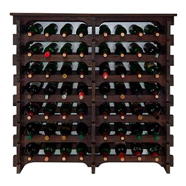 Imagem de Adega Vinho Madeira 56 Garrafas Tipo Mesa Cor Imbuia C08 Cevey Adegas e Artesanatos