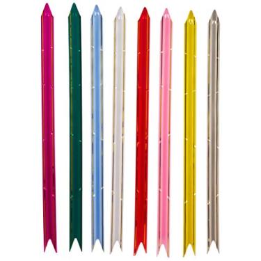 Imagem de Gala Embalagens Pacote com 240 Laços Prontos, 18mmx36 cm, Com Fio Dourado, Multicor