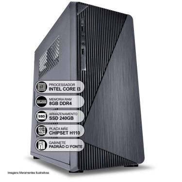 Imagem de Computador Desktop, Intel Core I3-7100 3.90 GHz, 8GB RAM DDR4, SSD 240GB, HDMI