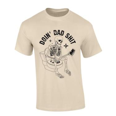 Imagem de Camiseta masculina Doin Dad Sh!t Skeleton Toilet Funny manga curta, Arena, GG