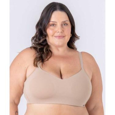 Imagem de Sutiã plus size com bojo soft inteiro, de microfibra, sem aro, e alças reforçadas