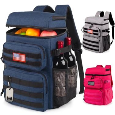 Imagem de Mochila tática, macia, leve e à prova de vazamento, bolsa térmica térmica, bolsa térmica portátil e macia à prova d'água para praia, viagens, acampamento, piquenique, trilhas