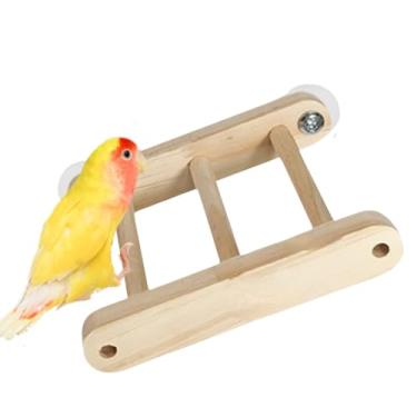 Imagem de Escada dobrável de papagaio com transformador de pássaros, escada de escalada, garras afiadas, bico para afiar, escada de madeira maciça (A)