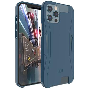 Imagem de TUDIA Capa projetada para iPhone 12 Pro Max (Versão Backbone One), [LULA] Capa protetora à prova de choque com dissipação de calor resistente contra arranhões e gatilho de ar (azul)