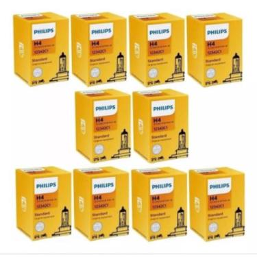 Imagem de Kit 10 Lampada Philips Halogena H4 12v 55w Standard Original