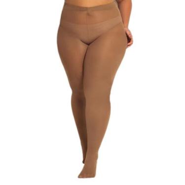Imagem de Meia Calça Fio 80 Plus Size Feminina Trifil Opaca Fundilho, Natural, 2