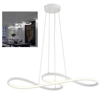 Imagem de Lustre Arco Infitino 3 em 1 LED Pendente Perfil Iluminaçao Luxo Sala R