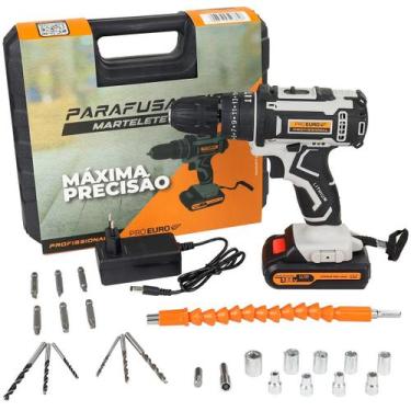 Imagem de Parafusadeira Furadeira de Impacto Profissional 18V, A Bateria Sem Fio