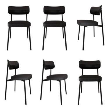 Imagem de Cadeira Fixa com 4 Pés 50 X 44,7 X 83,8 Cm com 6 Unidades Alloa - Meta