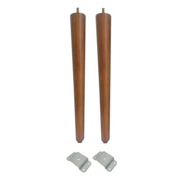 Imagem de Pe Palito 70cm Chapa Reta Metal Aço - Jthome, Amêndoa Marrom Claro, 2