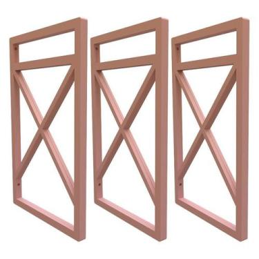 Imagem de Suporte De Prateleira Estilo Industrial Kit Três Peças 20x37 - Ômega S
