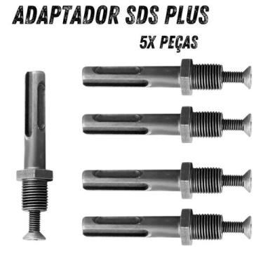Imagem de Adaptador Sds Plus Para Mandril Rosca 1/2 Polegada 5x Peças - Hessen 