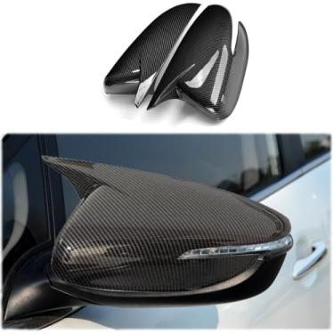 Imagem de MUXEE Capa de espelho retrovisor, para KIA forte/K3/cerato 2014 2015 2016 2017 2018 carcaça de seta, acessórios de capa de espelho retrovisor esportivo - fibra de carbono