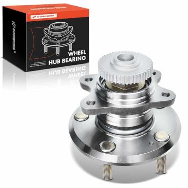 Imagem de A-Premium Rolamento de roda traseira e conjunto de cubo com anel ABS e 5 terminais compatíveis com Hyundai Azera 2006-2010 e Kia Rondo 2007, Amanti 2007-2009, FWD e ABS de 4 rodas