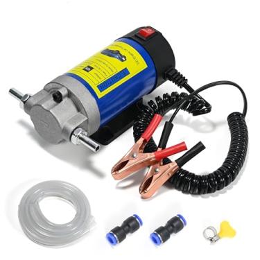 Imagem de Bomba de transferência de óleo de 12 V, bomba de troca de óleo autoescorvante de 100 W, bomba de óleo de engrenagem portátil, bomba extratora de óleo de motor Zikepa para barcos, carros, trailers,