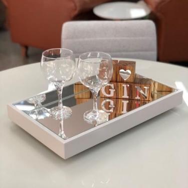 Imagem de Bandeja Espelhada Laqueada Flutuante Off White