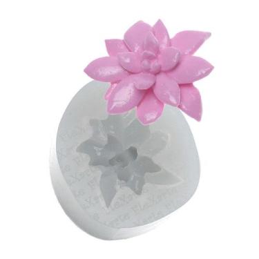 Imagem de Molde De Silicone 034 - Suculenta Zinnia - Flor - Flexarte