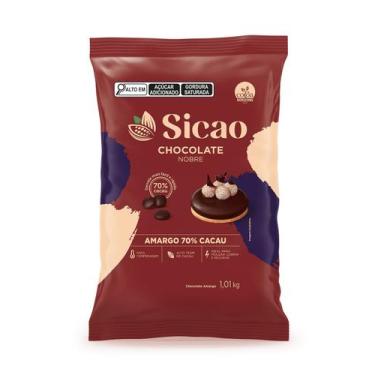 Imagem de Chocolate Amargo 70% Gotas 1,01kg - Sicao