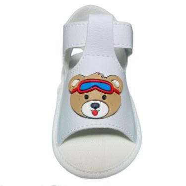 Imagem de Sandalia Masculina Urso Para Bebê Menino - Baby's Shoes, Branco, P (13