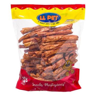 Imagem de Mordedor petisco snack osso twist bacon para cachorro todas as raças c