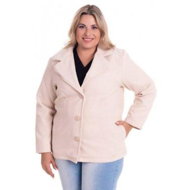 Imagem de Casaco Feminino em Lã Batida com Botões Forrado- Serena-Feminino