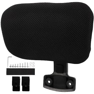 Imagem de Tofficu Encosto de cabeça anexável para cadeira de escritório com almofada de malha ergonômica ajustável altura e design giratório travesseiro de suporte de pescoço para uso confortável no trabalho e