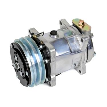 Imagem de Compressor de ar condicionado automotivo 4000W, polia dupla, peças modificadas de alta velocidade para ar condicionado automotivo para caminhões(12V UB)