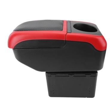 Imagem de Universal Car Armrest Box Com 6 Portas de Carregamento USB Organizadores de Carro de Camada Dupla e Armazenamento Car Arm Rest Console Organizador para SUV Truck Car (vermelho)