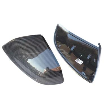 Imagem de Capa de espelho retrovisor de carro de fibra de carbono compatível com Q5 SQ5 Q7 SQ7 Q5 Q7 2009-2022, capa de acabamento, acessórios de peças de automóveis(D without lane assit)