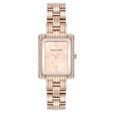 Imagem de Anne Klein Relógio feminino premium com detalhes de cristal, rosa