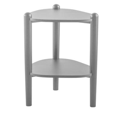 Imagem de Mesa Lateral de Apoio Orgânica Artesano 45 cm (Largura) em MDP Nero (Preto) Pés Madeira Maciça