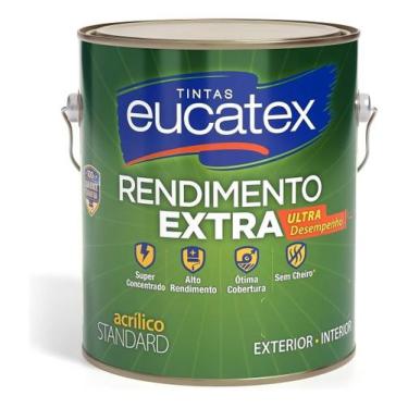 Imagem de Eucatex Rendimento Extra Fosco 3,6 Litros Branco