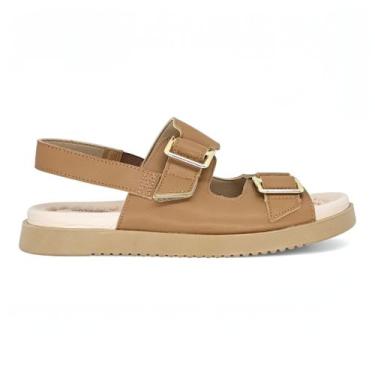 Imagem de Sandalia Ortopedica Modare Conforto Feminina Papete Fivela, Camel, 37
