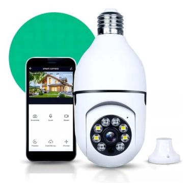 Imagem de Câmera IP Lâmpada 8177 Detecção de Movimento Áudio Bidirecional WiFi Full HD 1080p com Visão Noturna Bivolt Premium