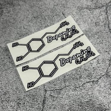 Imagem de Decalques de estilo de carro para adesivo de adrenalina dopamina, capacete, carro, caminhão, triângulo, janela, aplique faça você mesmo, 2 peças (C, 100 x 36 mm)