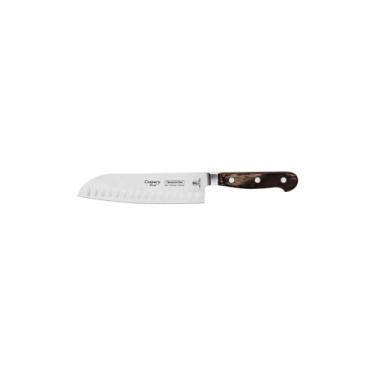 Imagem de Faca Santoku Tramontina Century Wood com Lâmina em Aço Inox e Cabo de Madeira Tratada Castanho 7"