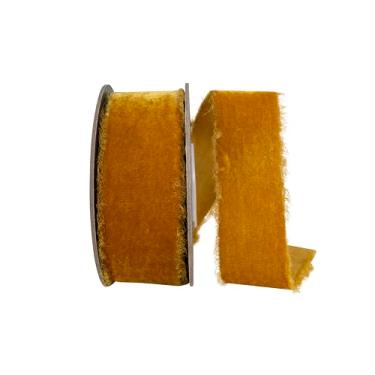 Imagem de Reliant Ribbon Fita de veludo com borda desgastada Dutchess, gengibre