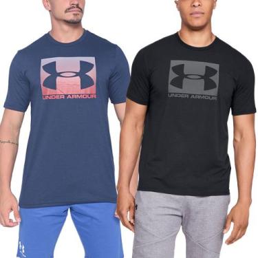 Imagem de Kit 2 Camisetas Masculinas Under Armour Boxed Sportstyle, Preto, P