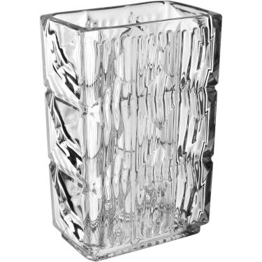 Imagem de Vaso Decorativo Enfeite Casa Retangular Home&co Eco Crystal 18x12x12cm Transparente